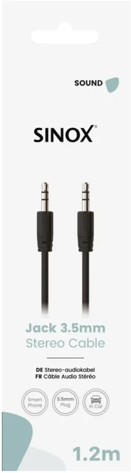Sinox Beslag Sinox Mini Jack kabelis. 1,2 m. Juodas, 3,5 mm, vyriškas, 3,5 mm, vyriškas, 1,2 m, juodas