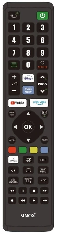 Sinox Beslag Sinox nuotolinio valdymo pultas Sony, TV, RF belaidis, mygtukai, juodas