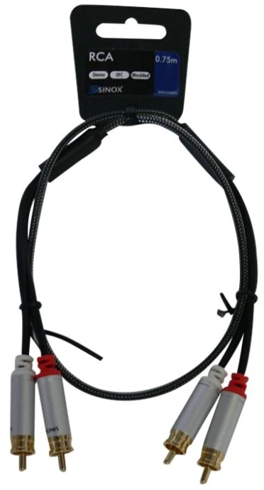 Sinox Beslag Sinox SHE42015H, 1,5 m, 2 x RCA, 2 x RCA, Kištukas, Kištukas, Juodas, Pilkas
