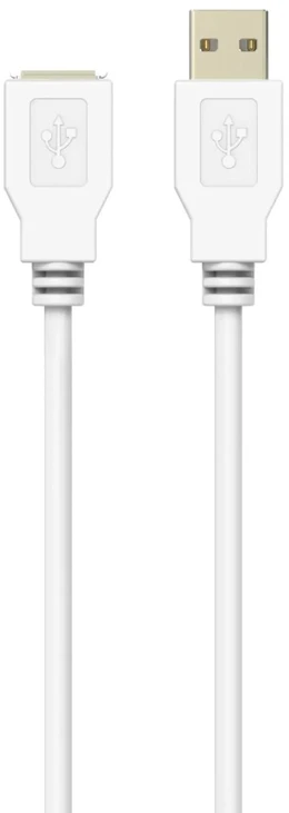 Sinox Beslag Sinox USB 2.0 prailginimo laidas. 2 m. Baltas, 2 m, USB A, USB A, USB 2.0, 0,48 Gbit/s, Baltas