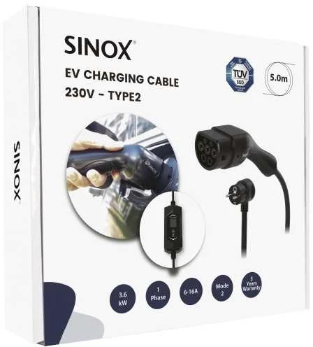 Sinox 5m EV įkrovimo laido pakuotė