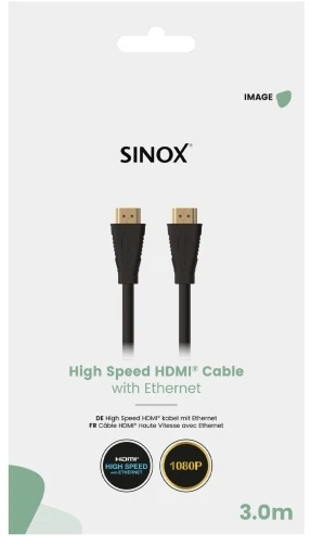Sinox HDMI™ kabelis 4K30Hz+E. 3m. Rūšiuoti