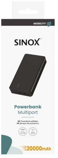 Sinox išorinė baterija 20000 mAh. Rūšiuoti