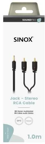 Sinox 3,5 mm į RCA garso kabelis pakuotėje