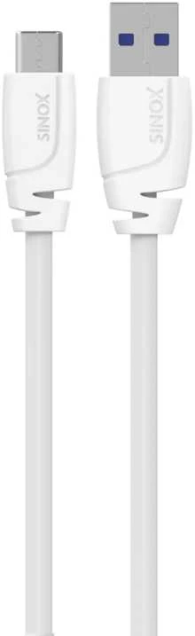 Sinox Beslag „Sinox PRO“ USB C–USB A kabelis. 2 m. Baltas.