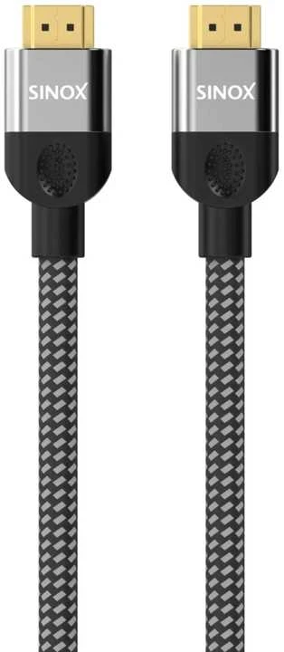 Sinox HDMI kabelis su pintos tekstūros laidu ir auksinėmis jungtimis