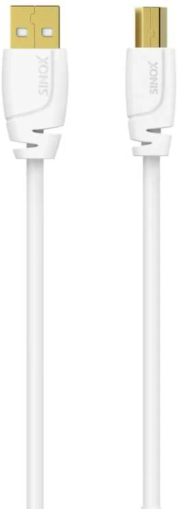 Sinox Beslag Sinox USB 2.0 spausdintuvo kabelis. 3 m. Baltas