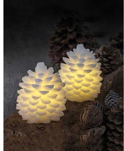 Sirius Clara Cone 2 pcs Set, H10cm, baltas
