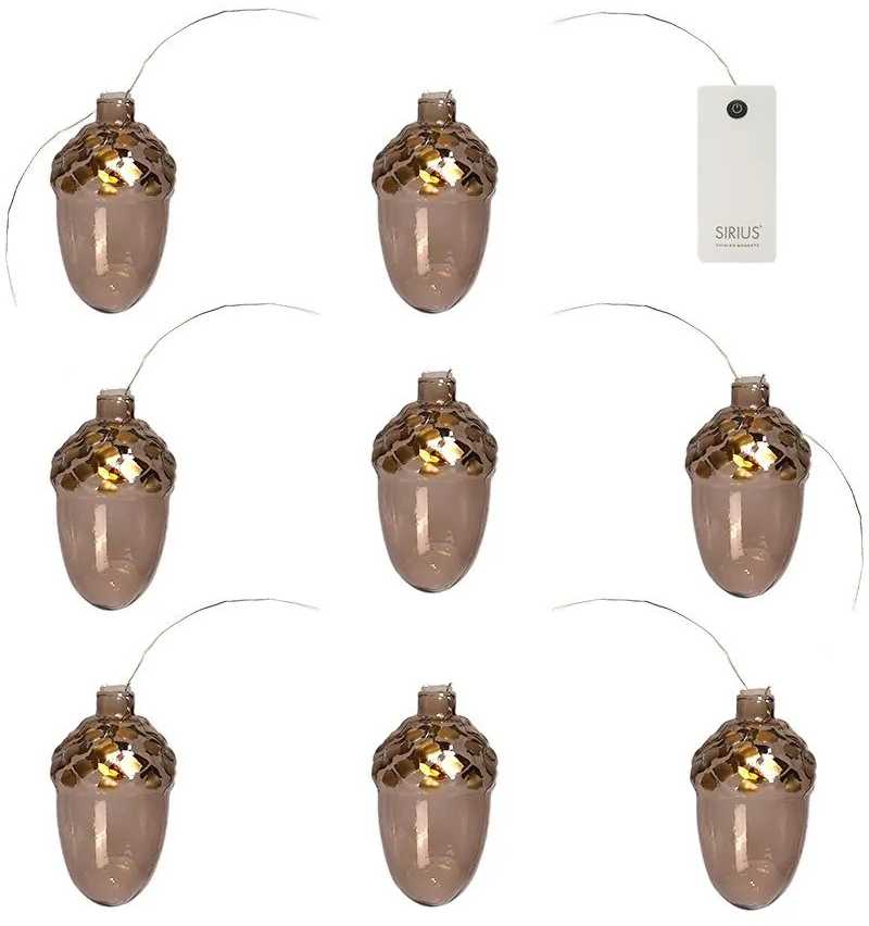 Dekoracja świąteczna Sirius Sirius Celina Acorn garland, 8L, Dark Oak/Gold