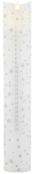 Sirius Sirius Sara Calendercandle Ø4,8xH29cm, Romantic Sidabrinis