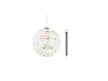 „Sirius Home Sweet Christmas Ball“, Šviečiama dekoracijos figūrėlė, Permatomas, Stiklas, 8 lemputės, LED, Baterija
