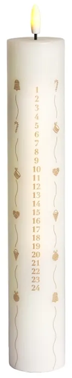 Dekoracja świąteczna Sirius Sille Calendercandle Ø4,8xH28,9cm, Special Edition 2024