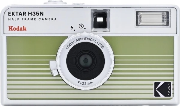 KODAK EKTAR H35N CAMERA STRIPED Žalias
