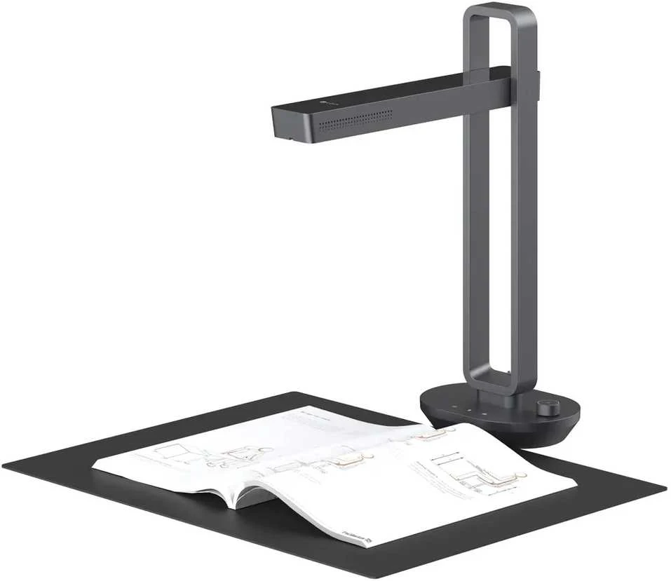 Skeneris Stabilus Scanner CZUR Aura Pro 14MPx, 240 DPI optinė skiriamoji geba, USB 2.0 sąsaja, HD CMOS objektyvas, specifinės funkcijos: knygos kreivės išlyginimas, išmanusis puslapiavimas, išmaniosios korekcijos, automatinis apkarpymas, automatinis pjovimas, fono retušavimas, pirštų atspaudų šalinimas, spalvų režimas (automatinis, nespalvotas, antspaudas)