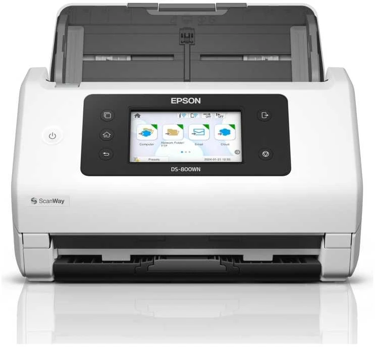 Skeneris Epson tinklo verslo skaitytuvas | Darbo jėga DS-800WN | Spalva | Bevielis