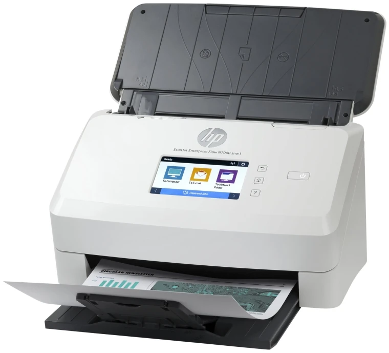 Hewlett Packard (HP) Skeneris HP Scanjet Enterprise Flow N7000 lapų tiekimo skaitytuvas