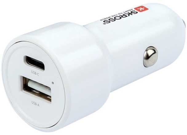 SKROSS USB A+C nabíjecí autoadaptér Dual Car Charger, 65W PD