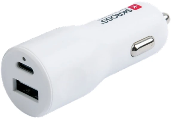 SKROSS USB A+C nabíjecí autoadaptér Dual Car Charger, 20W PD