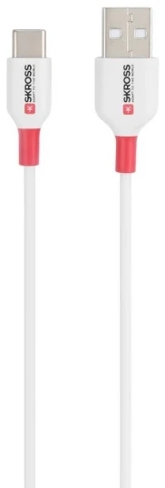 SKROSS USB Kabelis USB-C 2.0 auf USB-A, 1,2m, baltas