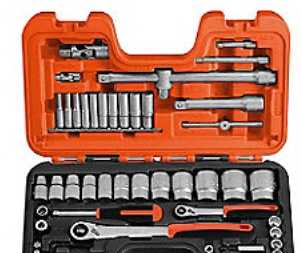 Bahco Galvučių, terkšlių ir priedų rinkinys 1/4" ,1/2" 56vnt