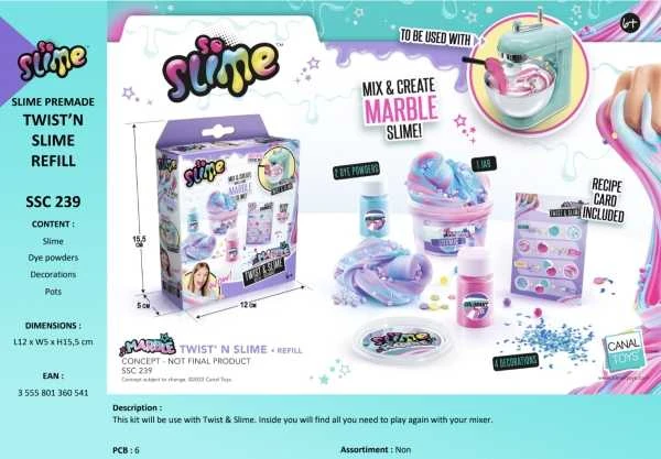 So Slime Taigi gleivės - Marmurinis posūkis ir gleivių papildymas (2390)