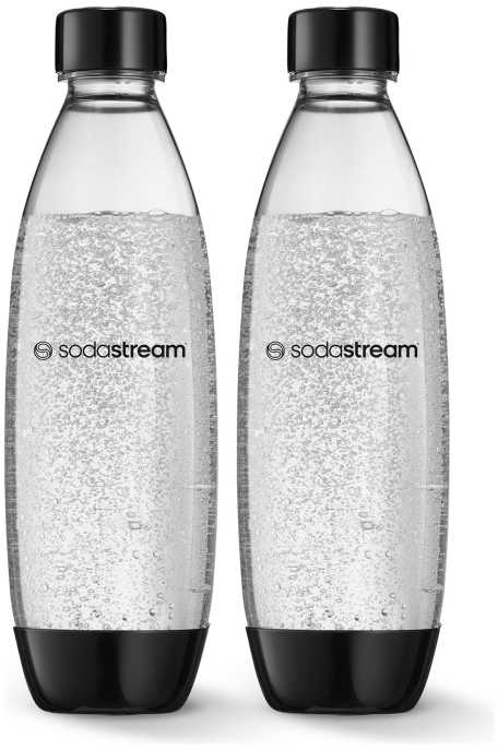 Buteliukai SodaStream Fuze, 1l, juodi, 2 vnt