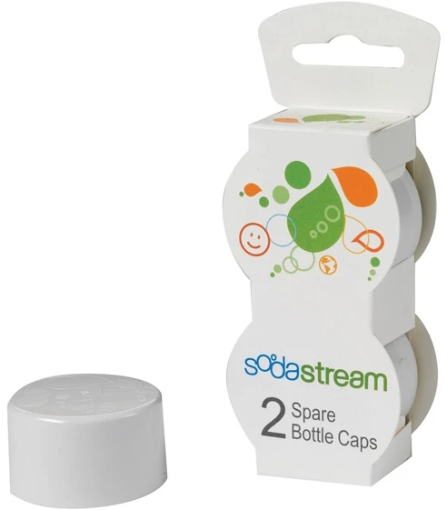 Sodastream plastikinių butelių dangtelių rinkinys 2 vnt., baltos spalvos