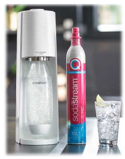Gazuotų gėrimų gaminimo aparatas SodaStream Terra, baltas