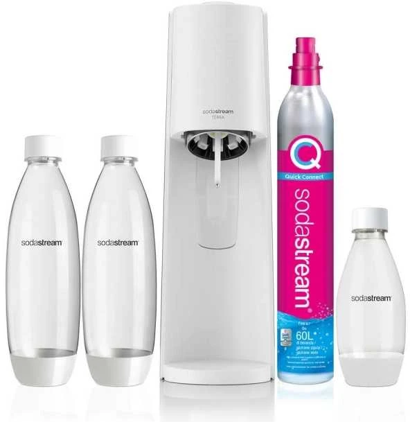 Gazuotų gėrimų gaminimo aparato SodaStream Terra rinkinys, baltas