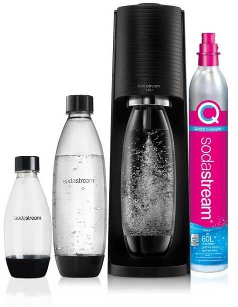 SodaStream „Terra Nero Value Pack“, Metalas, Plastikas, Polietileno tereftalatas (PET), Juoda, Plastikas, 133 mm, 195 mm, 430 mm