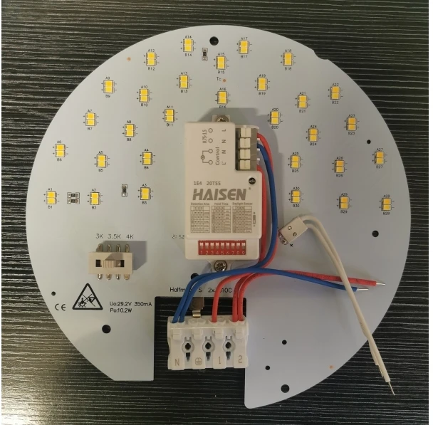 Solar Plus Ocus PCB pusinė užuolaida įjungti/išjungti, CCT, su mikro bangų jutikliu, 4 polių gnybtas