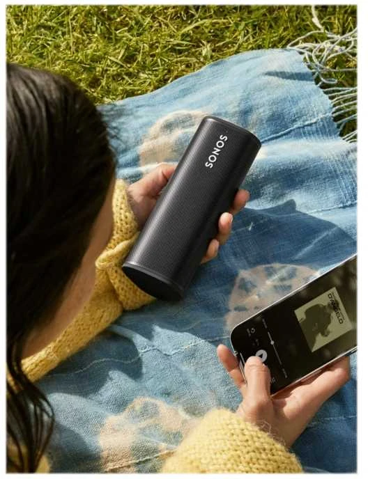 Nešiojama kolonėlė Sonos Roam, Multiroom, Bluetooth, WiFi, Atspari vandeniui, Juodos spalvos