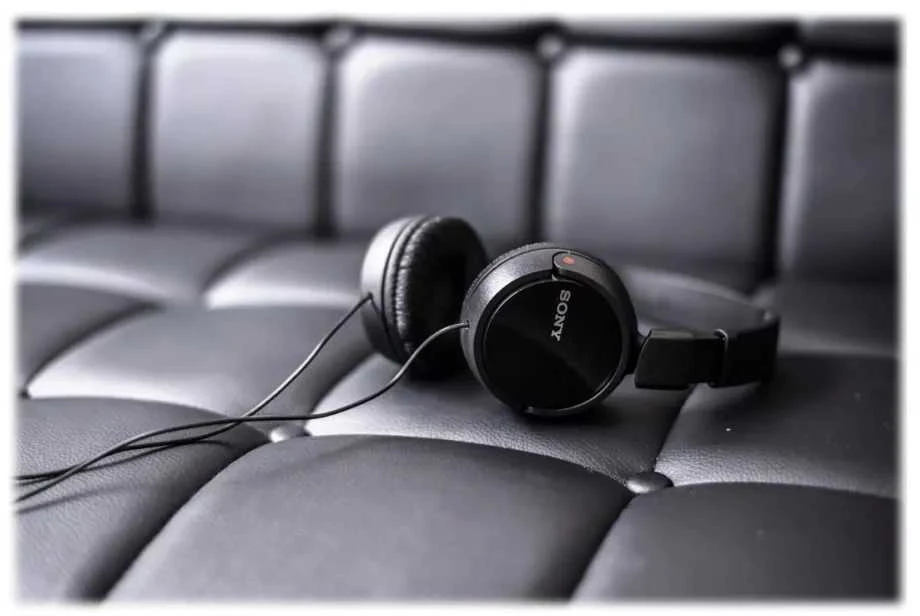 Sulankstomos ausinės Sony MDR-ZX110AP su mikrofonu, Juodos