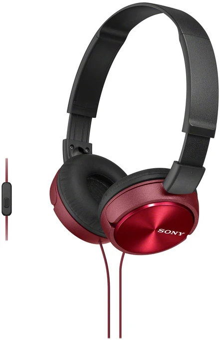 Laidinės ausinės Sony MDR-ZX310R, juodos/raudonos spalvos