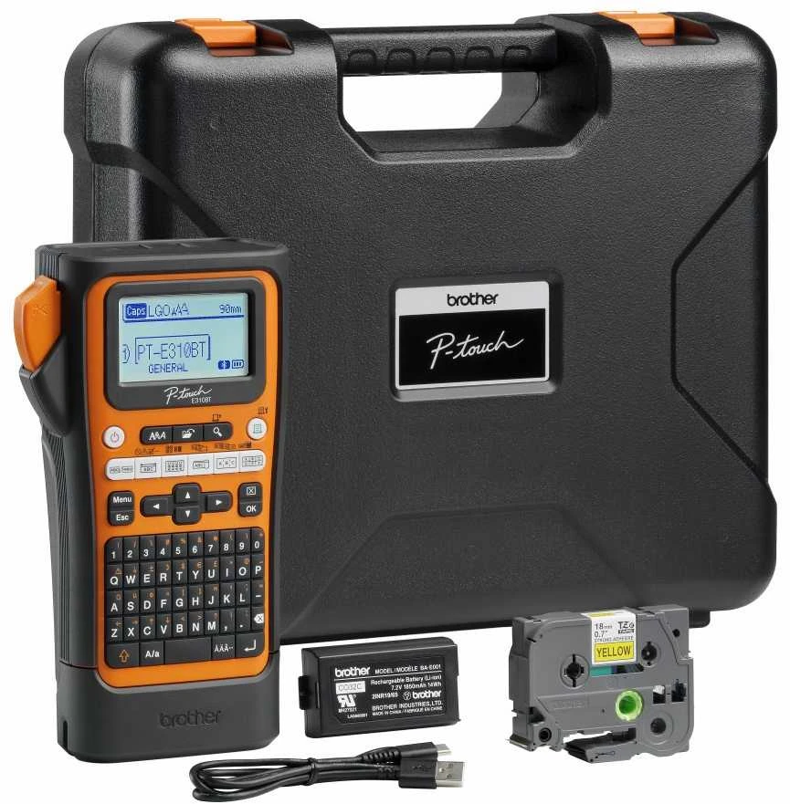 Brother PT-E310BTVP Pro | Thermal | Label Spausdintuvas | Oranžinis/Juodas