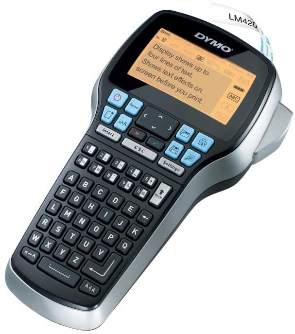 Spausdintuvas Dymo DYMO LabelManager 420P 6/9/12/19 mm D1 juostos ABC JK/HK