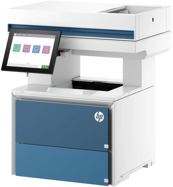 Spausdintuvas HP LaserJet Enterprise 675T8A#B19, lazerinis, monochrominis spausdinimas, 1200 x 1200 DPI, spalvotas kopijavimas, A4, mėlyna, balta