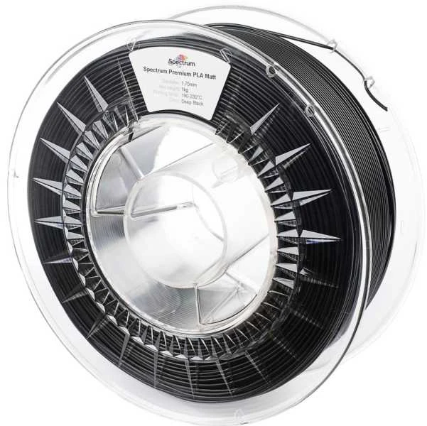 Spectrum matinė juoda PLA ritė, 1 kg