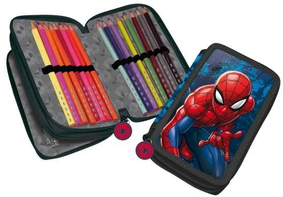 SPIDER-MAN Žmogus-voras - dvigubas pieštukų dėklas su turiniu (017808516)