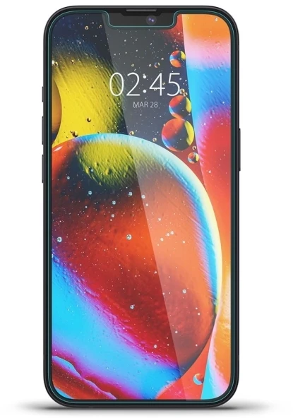 Apsauginis stiklas, skirtas iPhone 13 / 13 Pro / 14 su Spigen Glas.tR EZ FIT aplikatoriumi (2 vnt.)