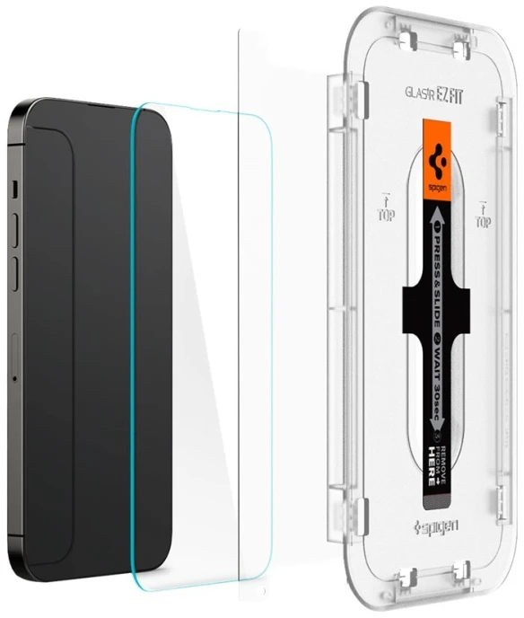 SPIGEN GLAS.TR "GRŪDINTAS STIKLAS EZ FIT" 2 PAKUOTĖS IPHONE 14 PRO CLEAR