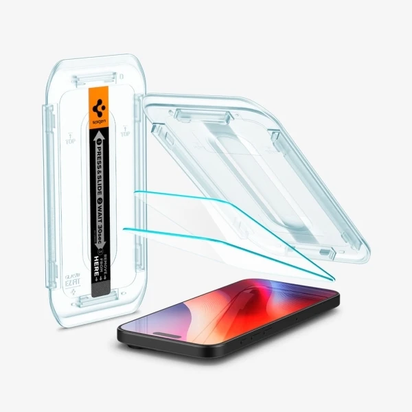 Spigen Glas.tR EZ Fit Apple iPhone 16 Pro / 17 / 17 Pro – 2 vnt.