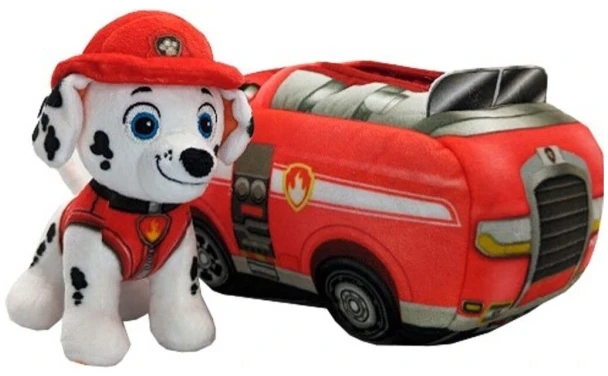 Spin Master Paw Patrol - 2 viename pliušinis automobilis su Maršalo figūrėle 15 cm (6075429)