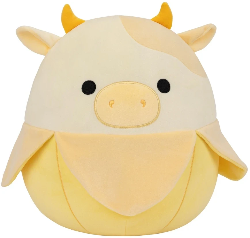 SQUISHMALLOWS Pliušinis žaislas - Bananinė karvė, 30 cm