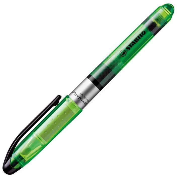 Fluorescencinis žymeklis Stabilo Navigator Žalia 10 vnt.