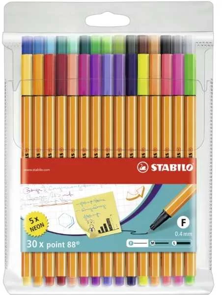Stabilo Fineliner 30 spalvų