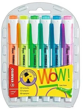 Stabilo Highlighter Swing Cool 6 spalvų dėklas (165439)
