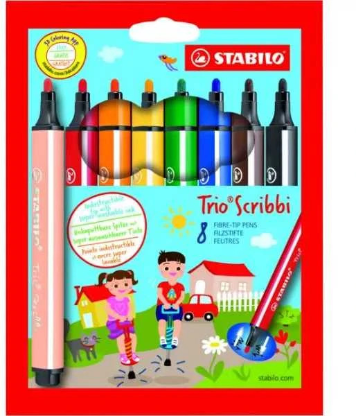 Stabilo - Trio Scribbi, 8 pc