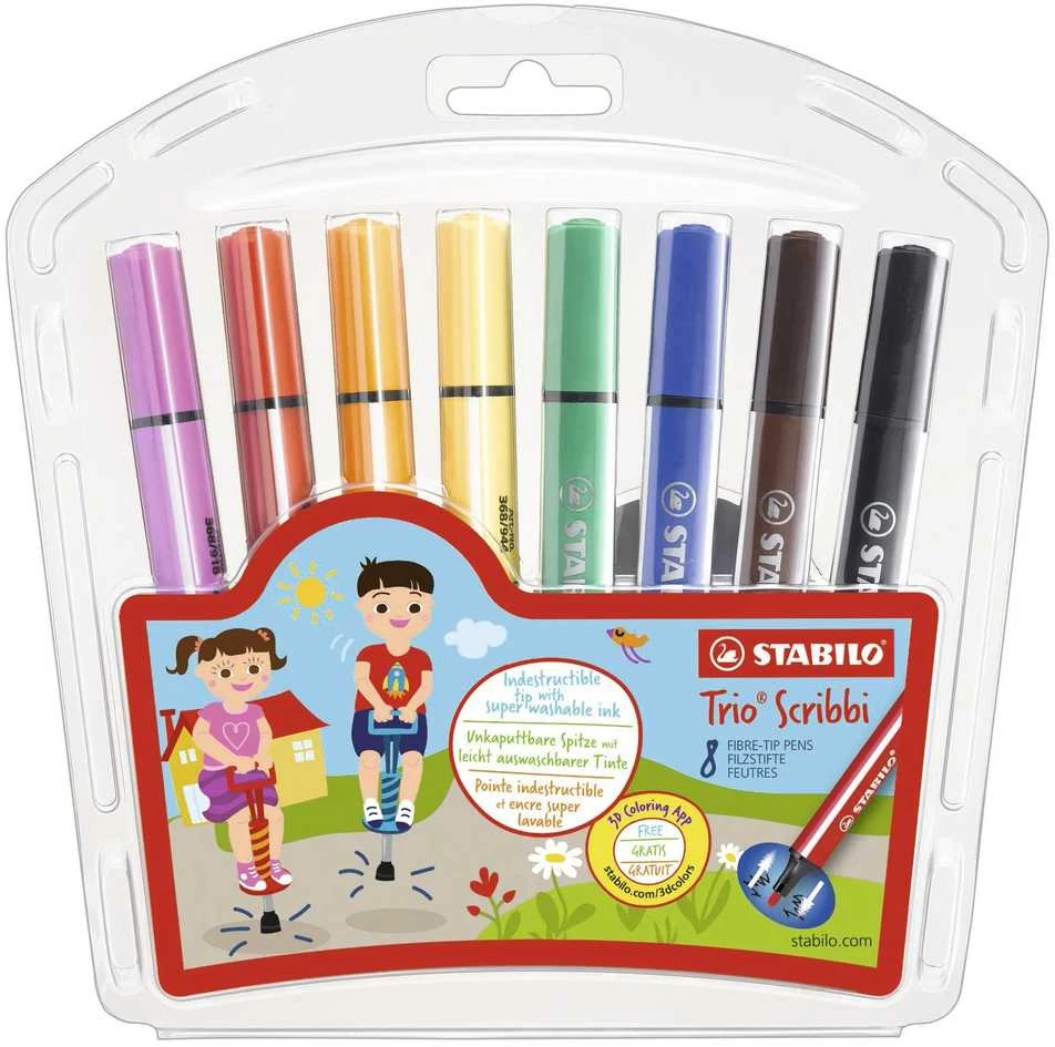 Stabilo - Trio Scribbi, 8 pc