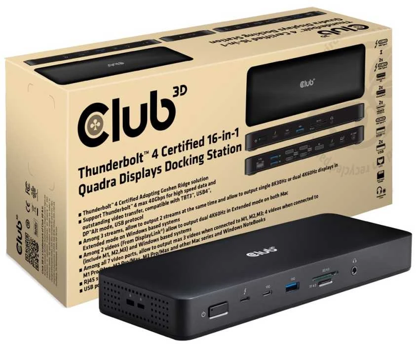 Club 3D Thunderbolt 4 stotelė su pakuote